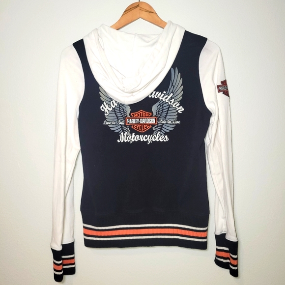 Harley-Davidson Ladies Zip Up Hooded Sweatshirt - Picture 5 of 6